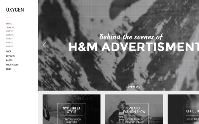 Oxygen (Left Sidebar Menu)